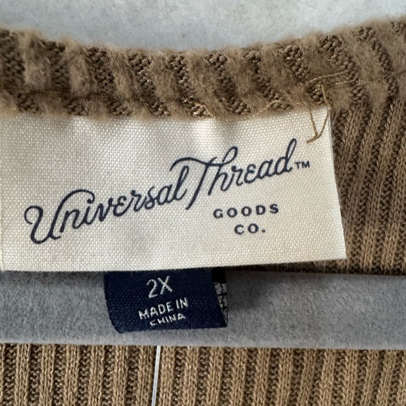 Universal thread brown, ribbed maxi dress sleeveless tank flowy casual  2X plus - Picture 3 of 7